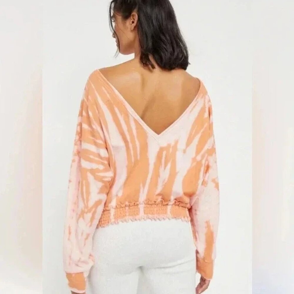 Anthropologie Saturday Sunday Open Back Tie Dye Sweatshirt M